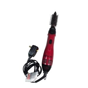 Revlon RV440 Hot Air Brush Red 1200W Hair Dryer Styler 3 Heat Settings 1.5  S4